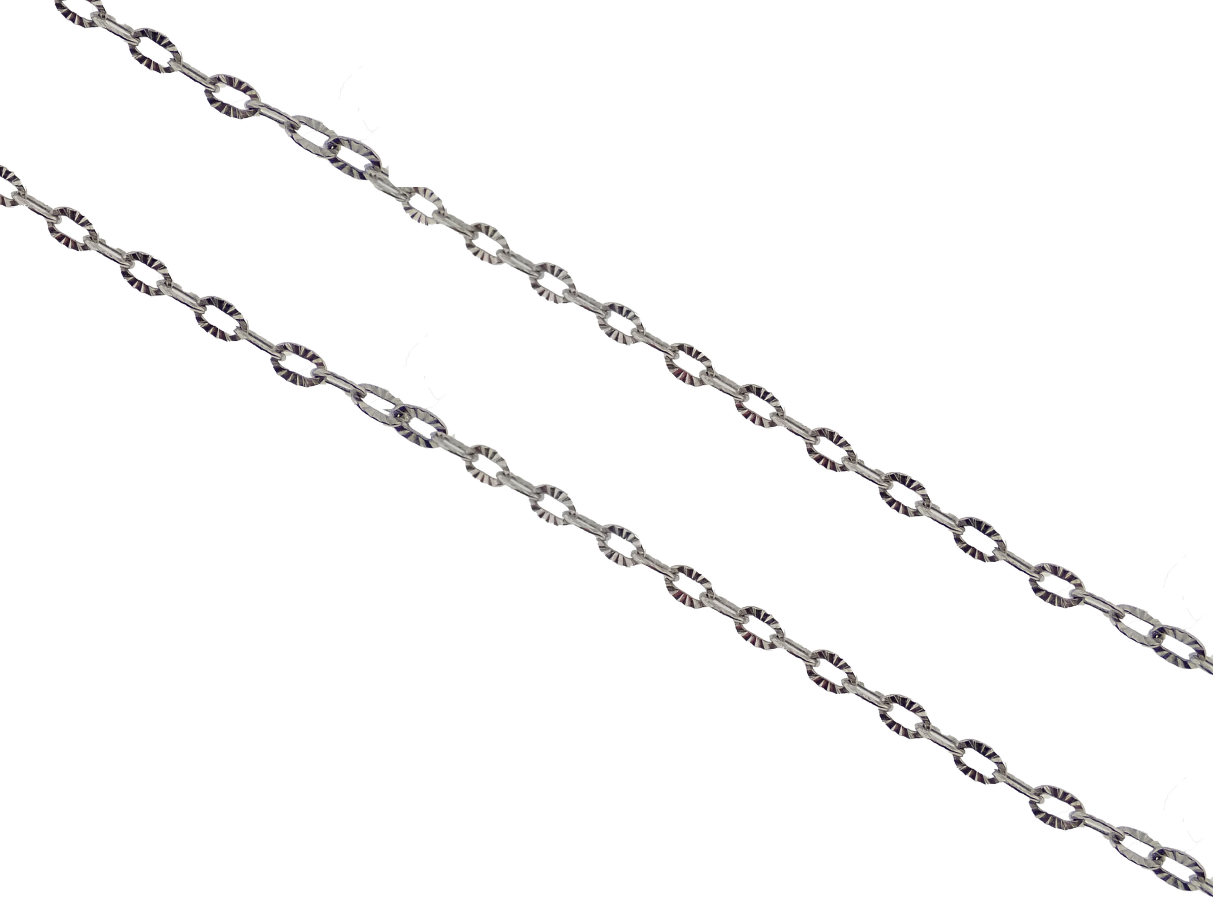 14KT white gold Rolo link Chain 20”