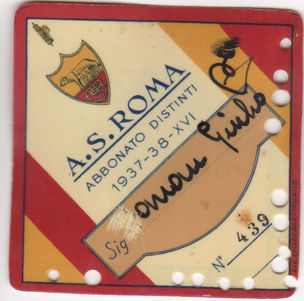 Abbonamento anno 1937 - 38