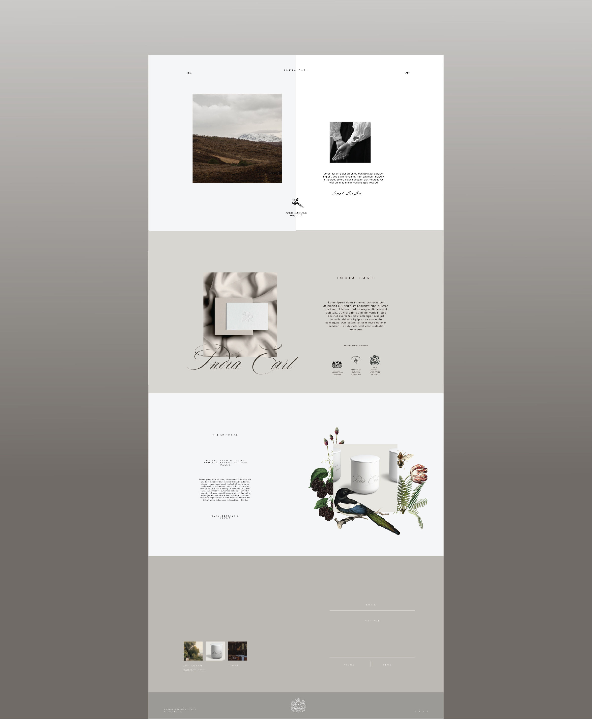 India Earl-  shopify theme design. E-commerce website design