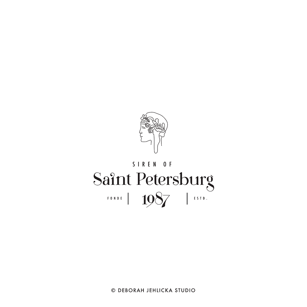 Thumbnail: Saint Petersburg Logo Collection. Siren Logo design. Art Nouveau Brand Design.