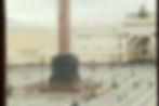 Distorted window view of square