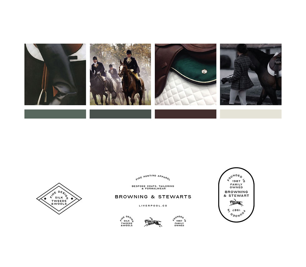 Thumbnail: Tailors Logo, horse apparel logo, saddlery logo, bespoke hunting logo, foxhunt