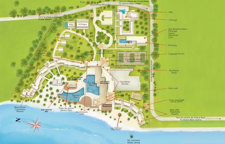 Mauricia Beachcomber Resort & Spa - Plan Hotel