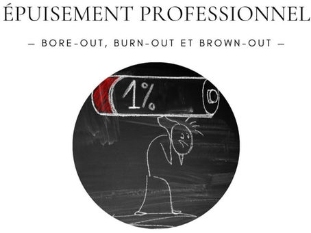 ÉPUISEMENT PROFESSIONNEL : comprendre et prévenir le Bore-out, Burn-out et Brown-out