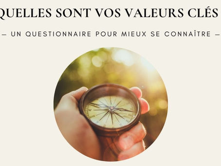 QUELLES SONT VOS VALEURS CLÉS ? - Un questionnaire pour mieux se connaître
