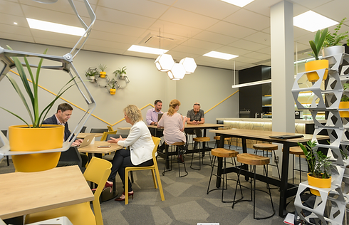 Shared office cafe space