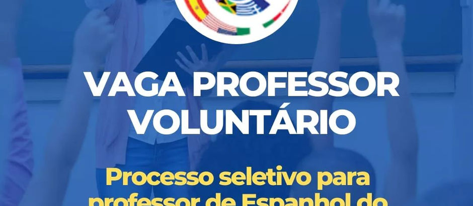 VAGA PROFESSOR/A VOLUNTÁRIO