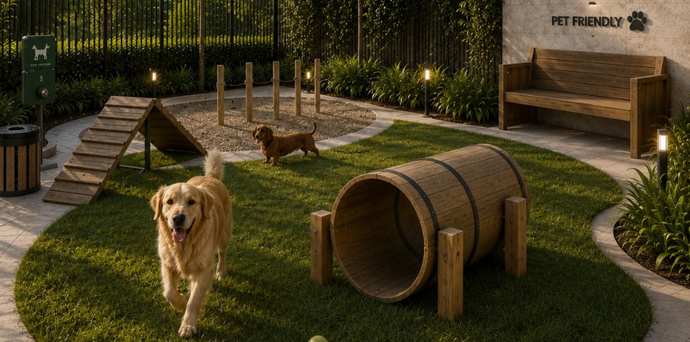 Zona privada apta para mascotas