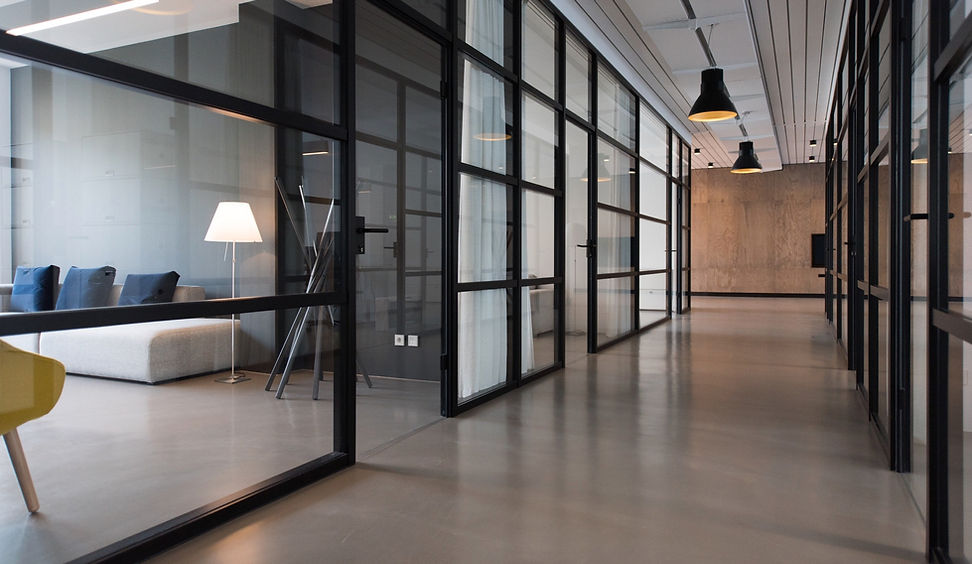 Interior Windows in an office