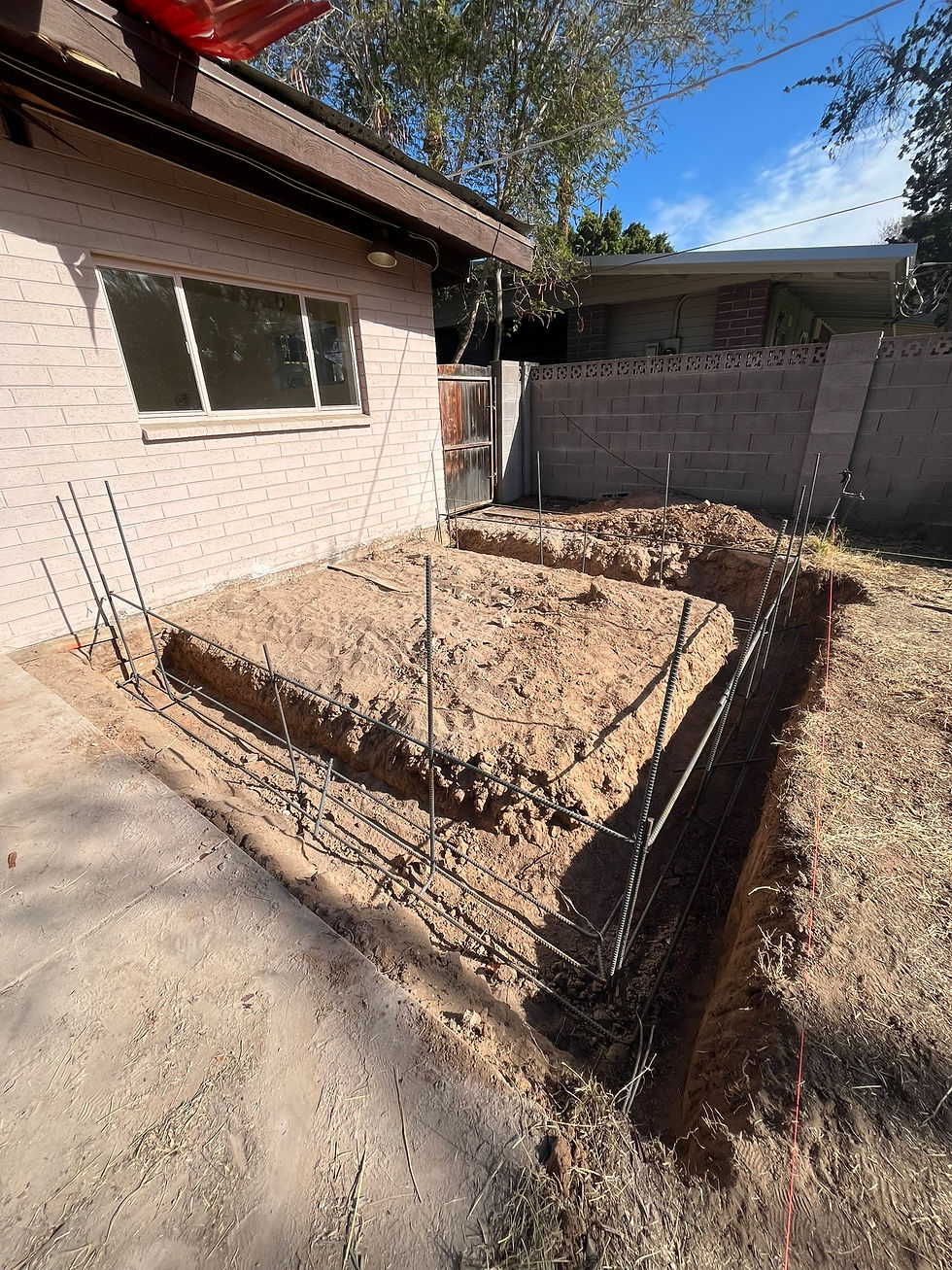 steel going into the footings