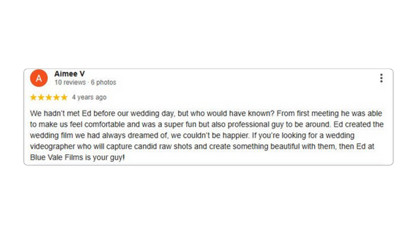 Wedding film with vows Sunshine Coast