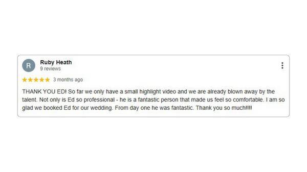 Google Reviews Blue Vale Films