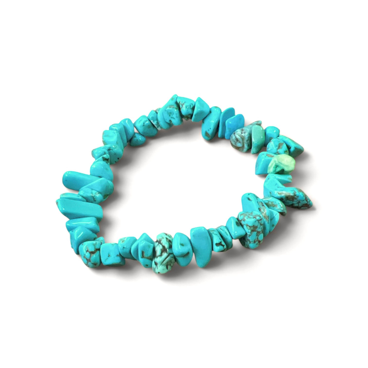 Turquoise Crystal Chip Bracelet