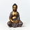 Thumbnail: Meditating Buddha Statue, Dark Brown and Gold