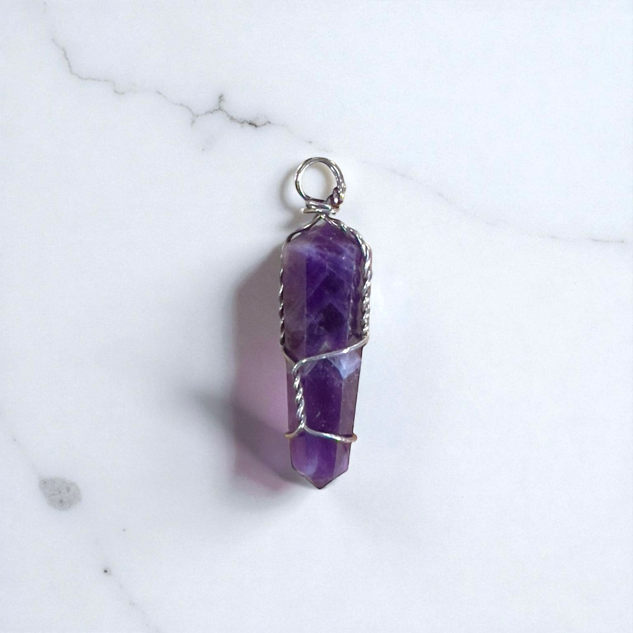 Amethyst Point Wire Wrapped Pendant