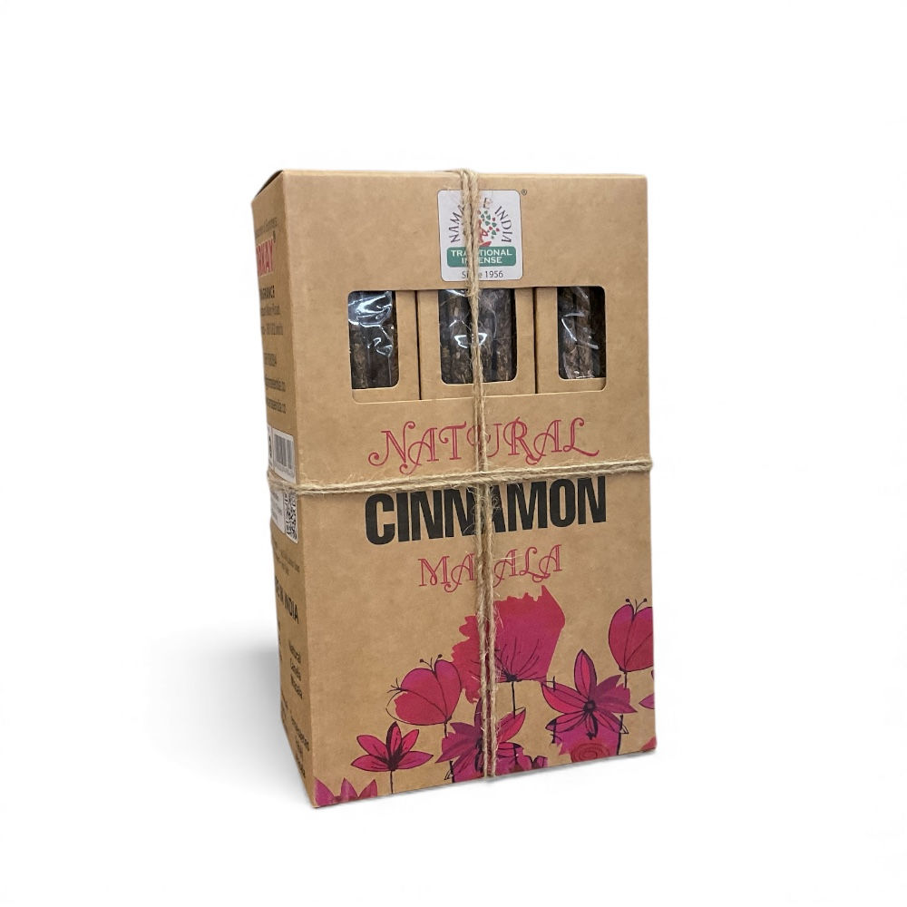 Namaste India Natural Masala Cinnamon Incense Stick, Box of 12 x 25g
