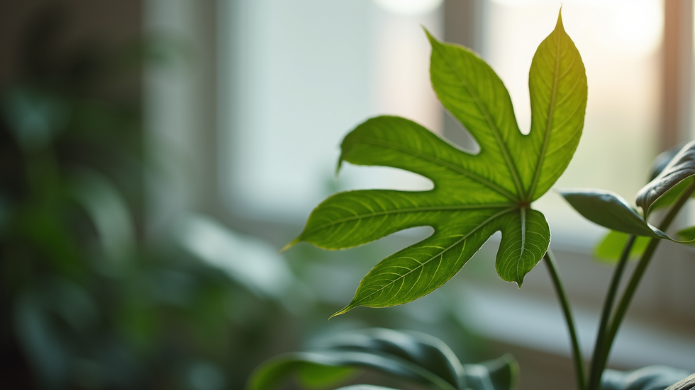 Close-up view of a healthy indoor plant