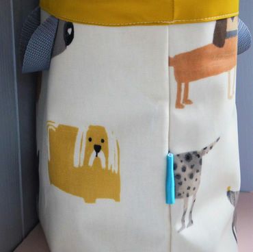 Thumbnail: Oilcloth material  doggy large storage bag with handles