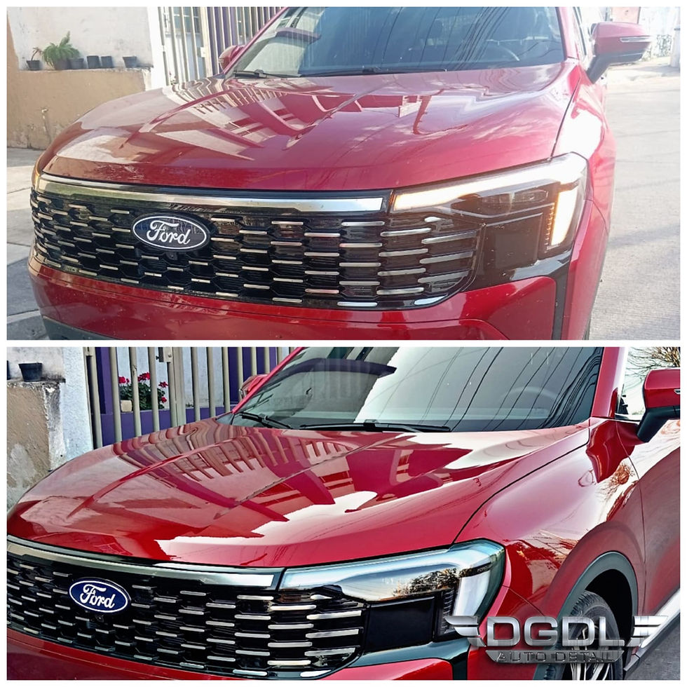 Cobertura PPF total, foto antes y después.