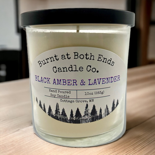 Black Amber & Lavender 10 oz Burnt at Both Ends