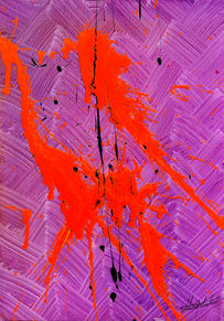 Everything is pink until..., Acrylic on canvas,
50x70cm, 
2023