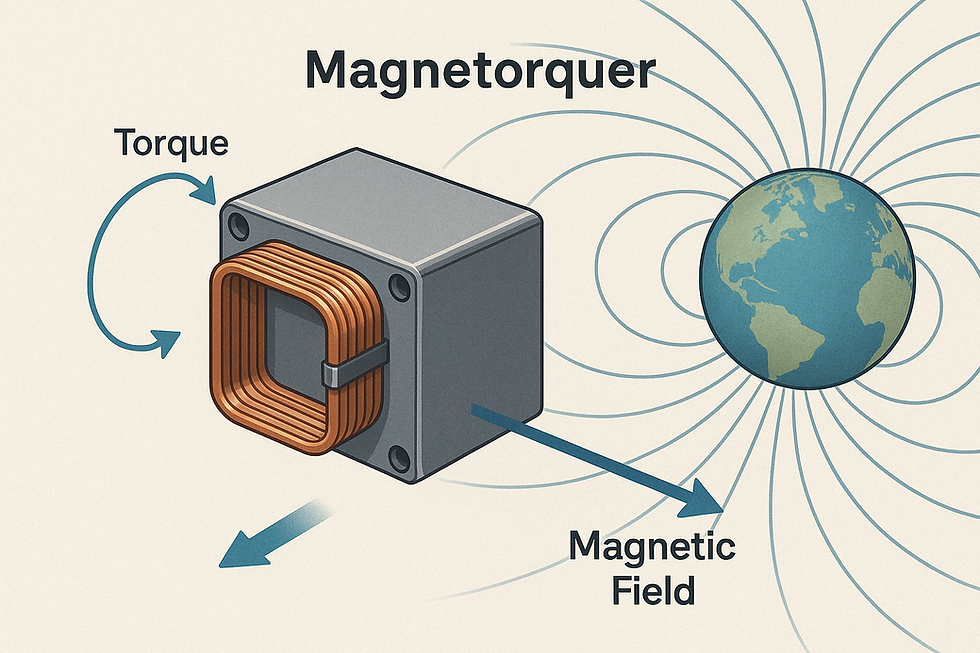 Magnetorquer × Earth Magnetic Field Interaction Diagram