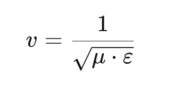 The velocity of an electromagnetic wave