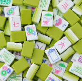 Apple Green Mahjong Tiles