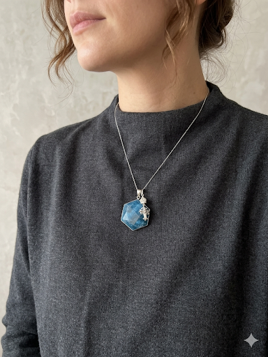 Thumbnail: CRUST】Deep Insight ~A deep blue necklace that forges an unwavering bond~