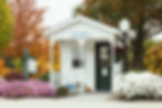 White shed at Dogwood Hils Tree Farm