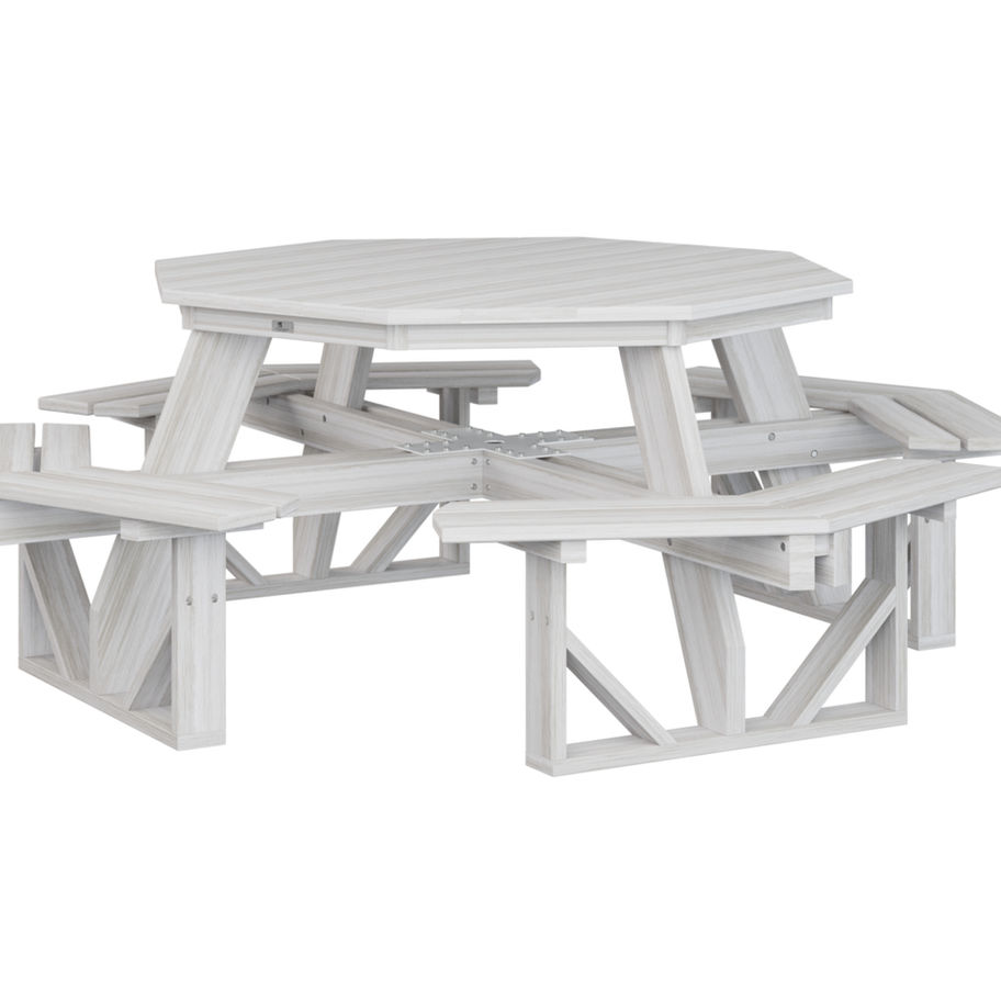 Berlin Gardens Octagonal Picnic Table - Natural Finish