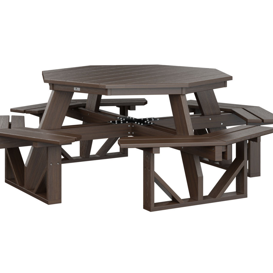 Berlin Gardens Octagonal Picnic Table - Natural Finish