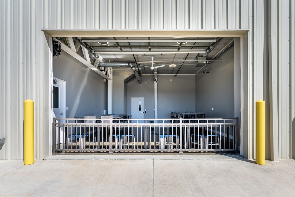 Newmar product development building outdoor break room