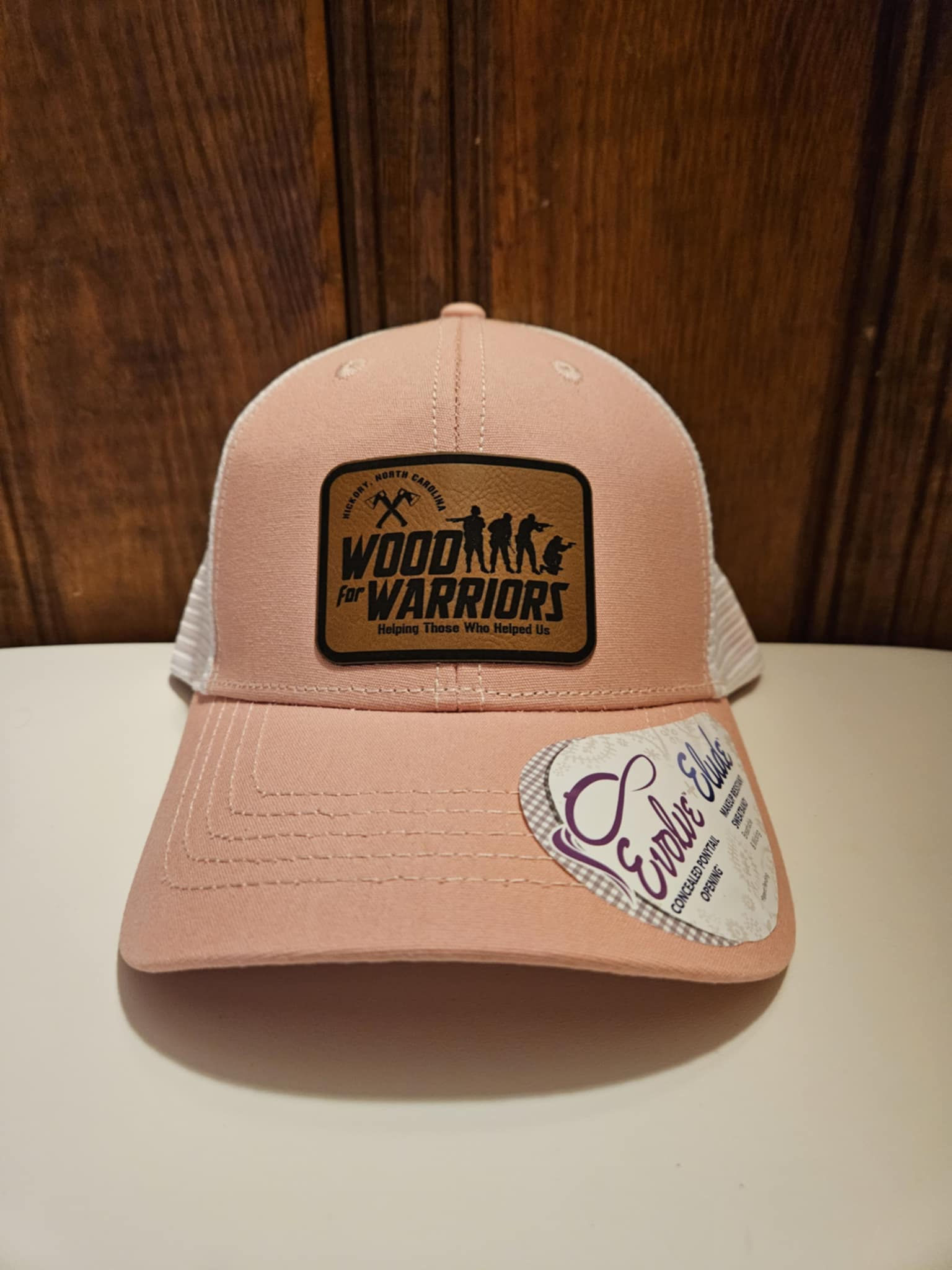 Pink/White Woman's Patch Hat