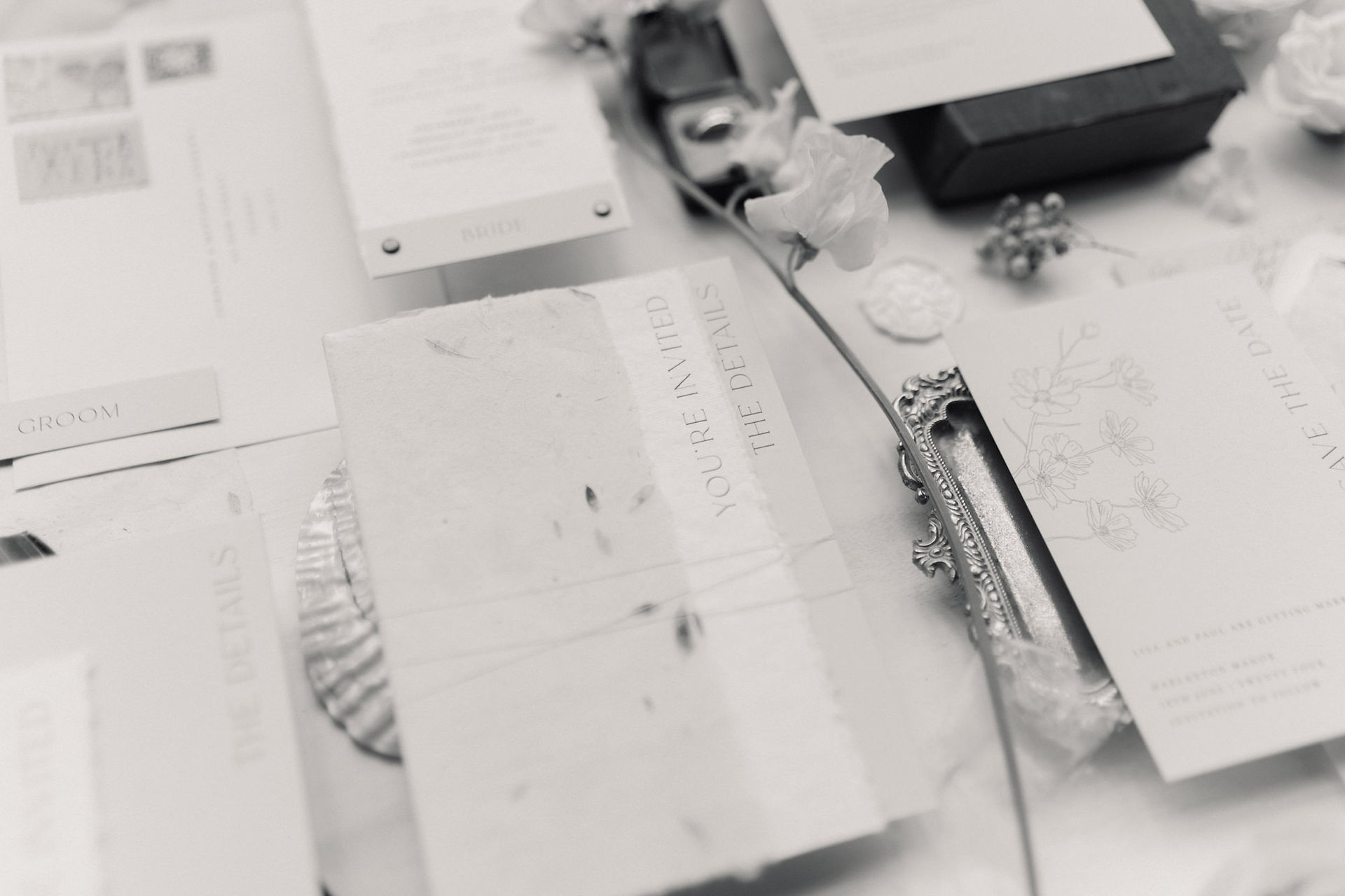 Variety of stationary captured in flat lay