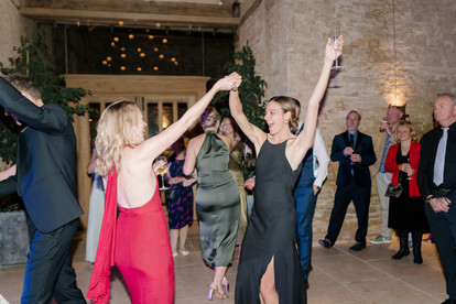 Wedding guests dancing at Ivy lodge wedding