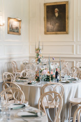 Wedding breakfast room at Brympton house Wedding 