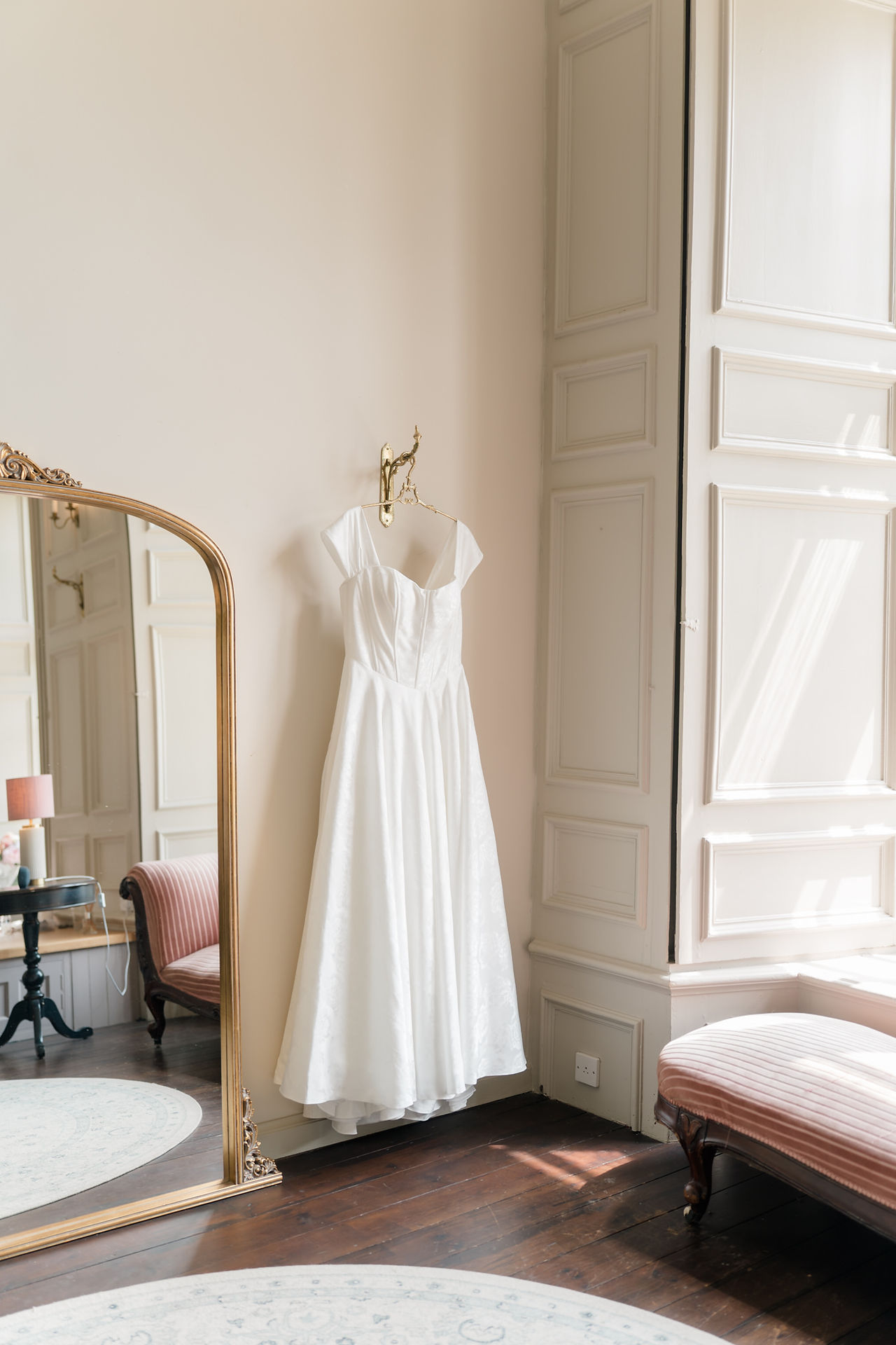 Wedding dress at Wedding at Brympton house 