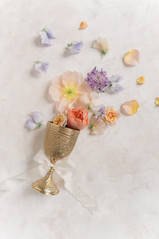 Wedding flat lay photography at Brympton House