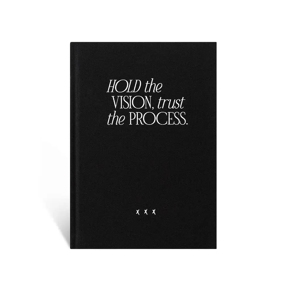Notebook "Hold the vision" A5 - Black Linen