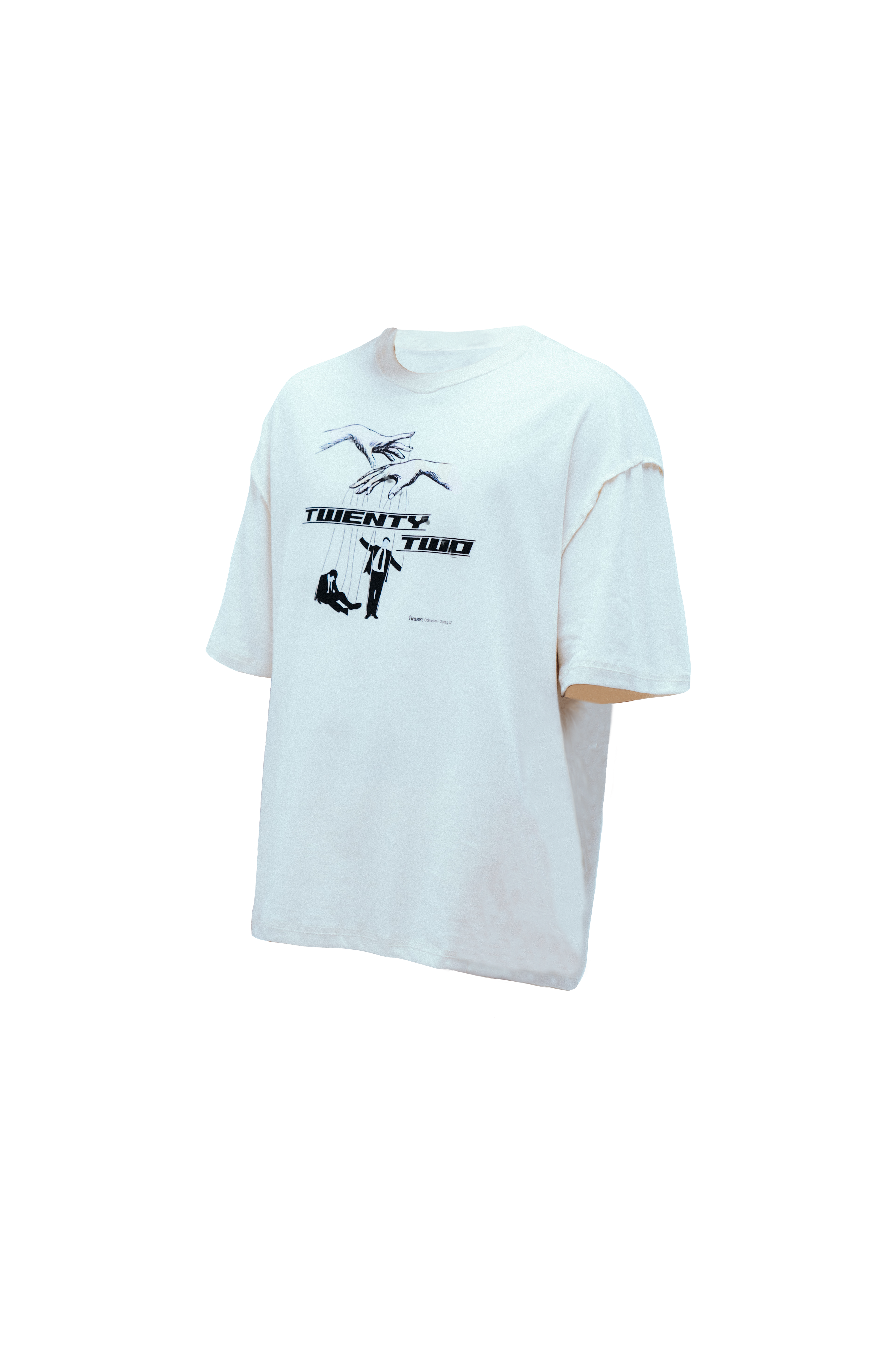 inside out pleasure t-shirt beige