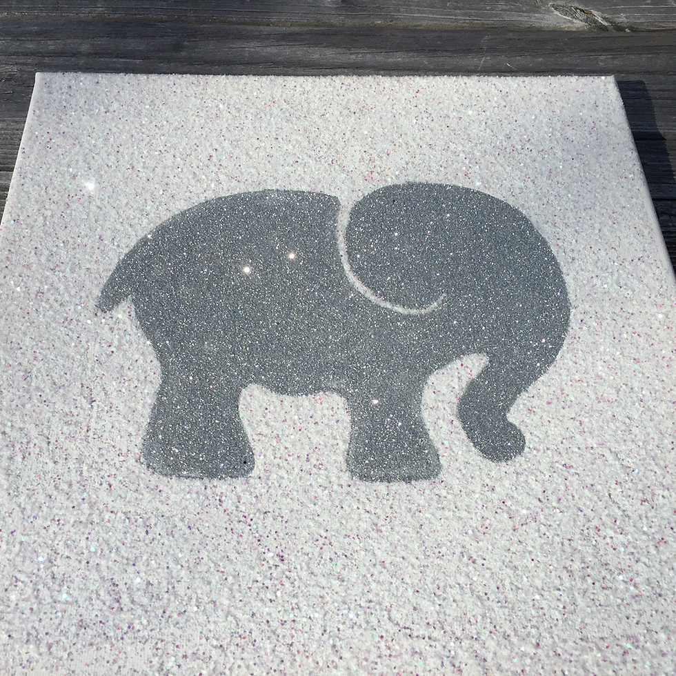 Thumbnail: Glitter Elephant Canvas Art
