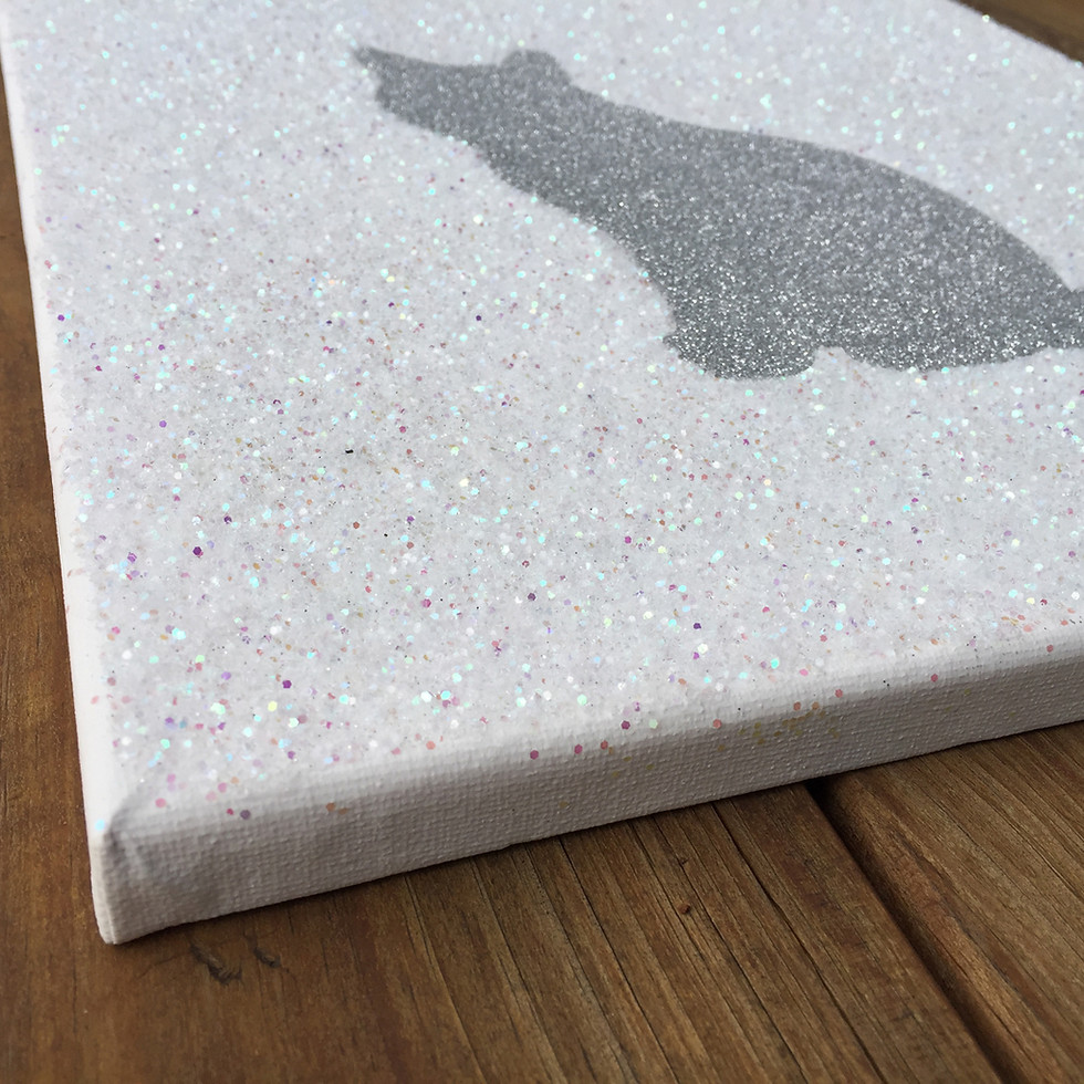 Thumbnail: Glitter Cat Canvas Art