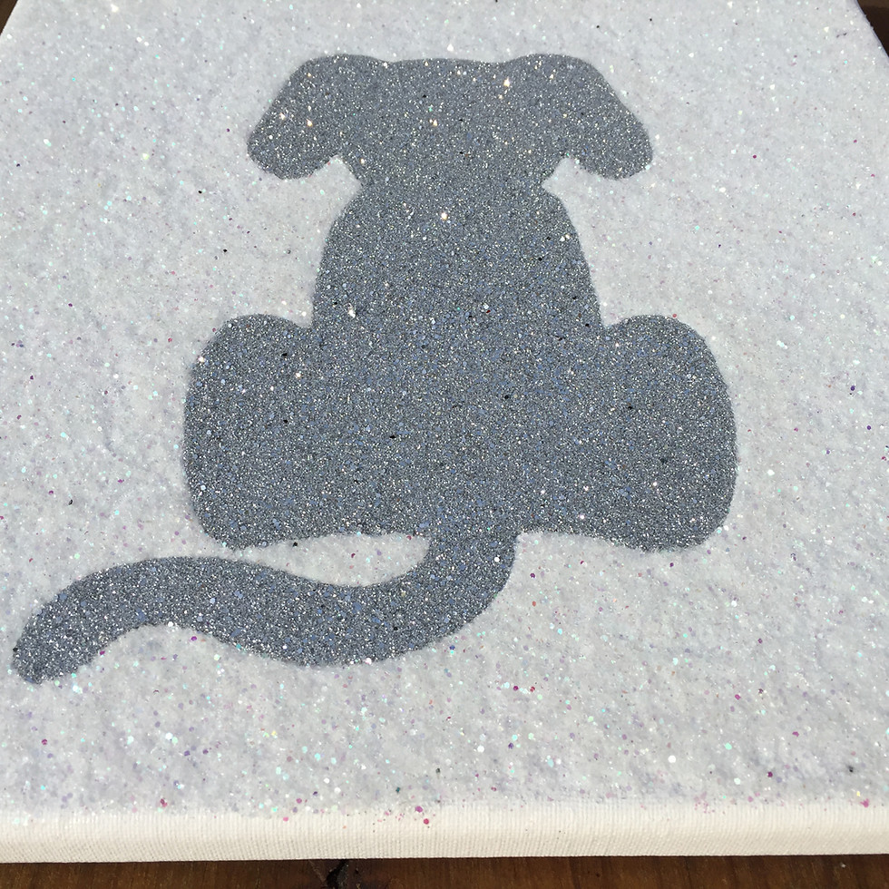 Thumbnail: Glitter Puppy Art Canvas