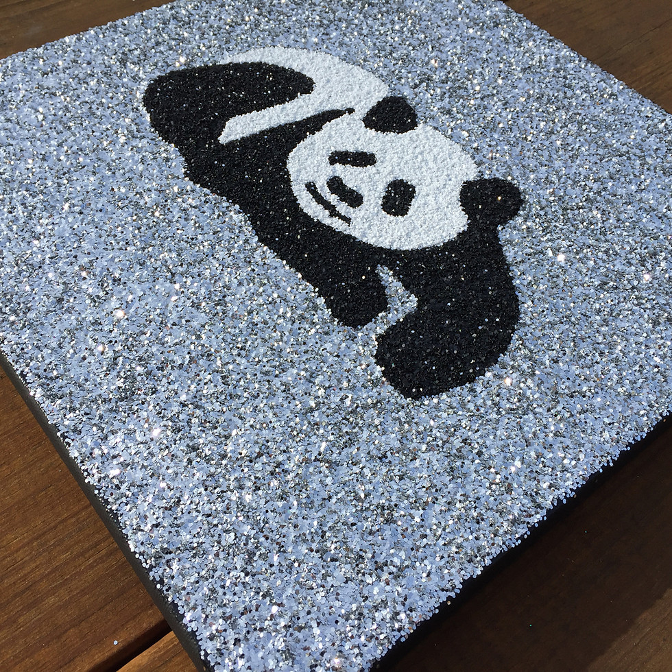 Thumbnail: Glitter Sleeping Panda Art Canvas