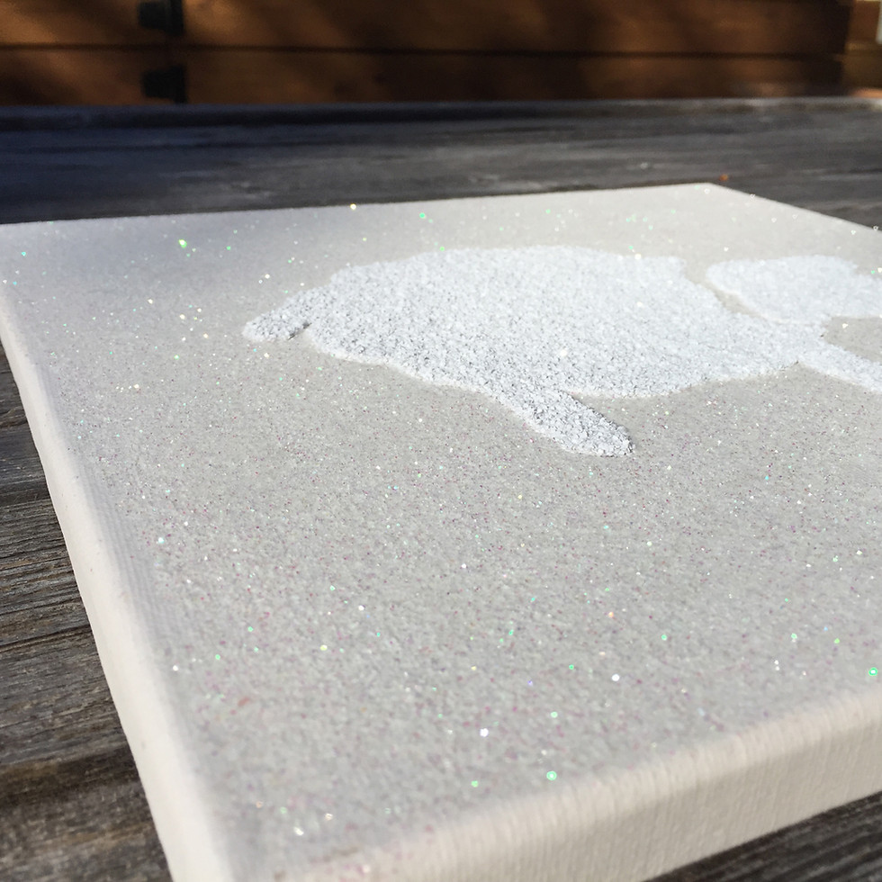 Thumbnail: Glitter Sheep Canvas Art