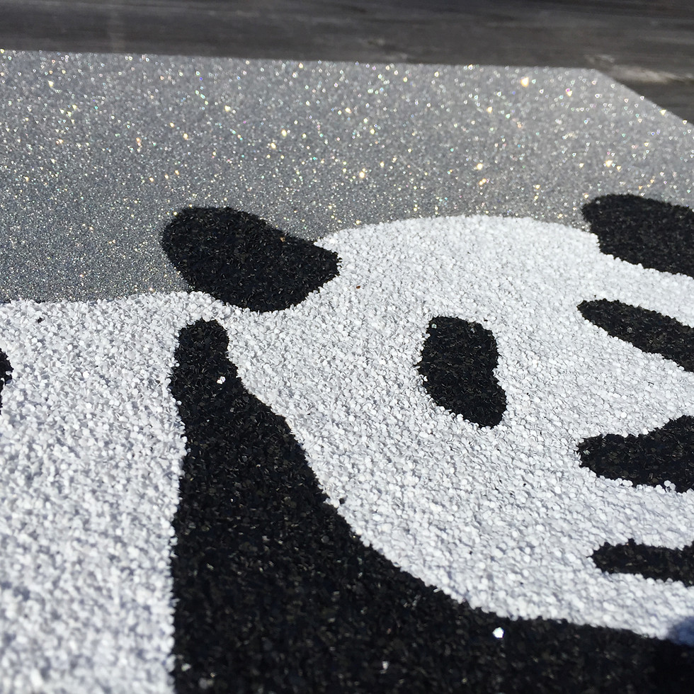 Thumbnail: Glitter Panda Canvas Art