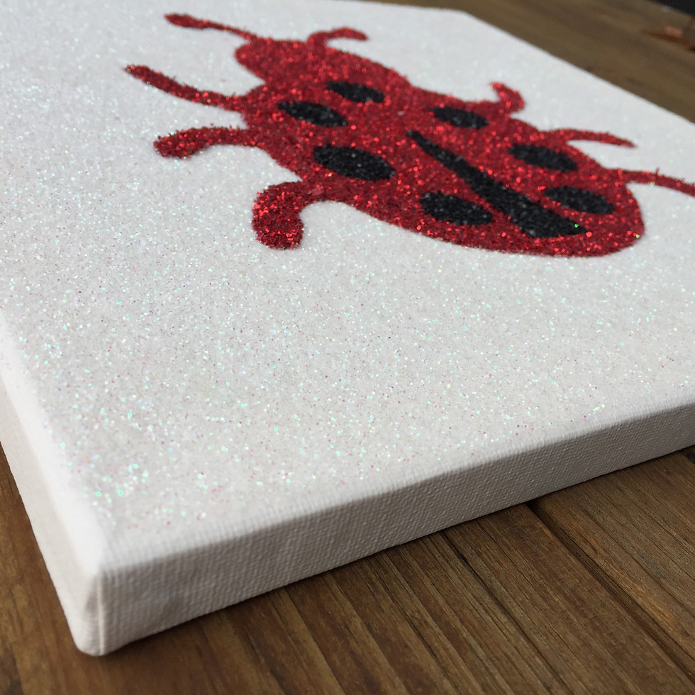Thumbnail: Glitter Ladybug Canvas Art