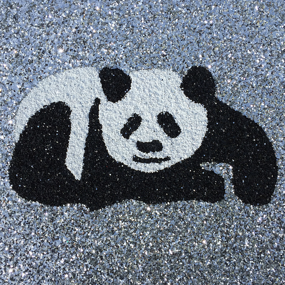 Thumbnail: Glitter Sleeping Panda Art Canvas