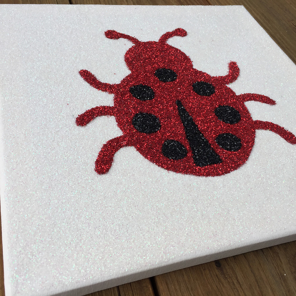 Thumbnail: Glitter Ladybug Canvas Art
